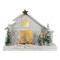 19.5" White LED Flocked Nativity Stable Display